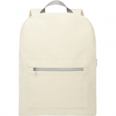 Logo trade promotional giveaway photo of: Pheebs 450 g/m² recycled cotton and polyester backpack 10L