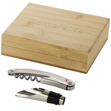 Logo trade promotional giveaways image of: Merlou 2-piece wine set