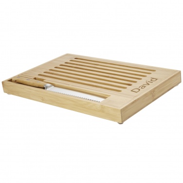 Logotrade promotional merchandise image of: Pao bamboo cutting board with knife