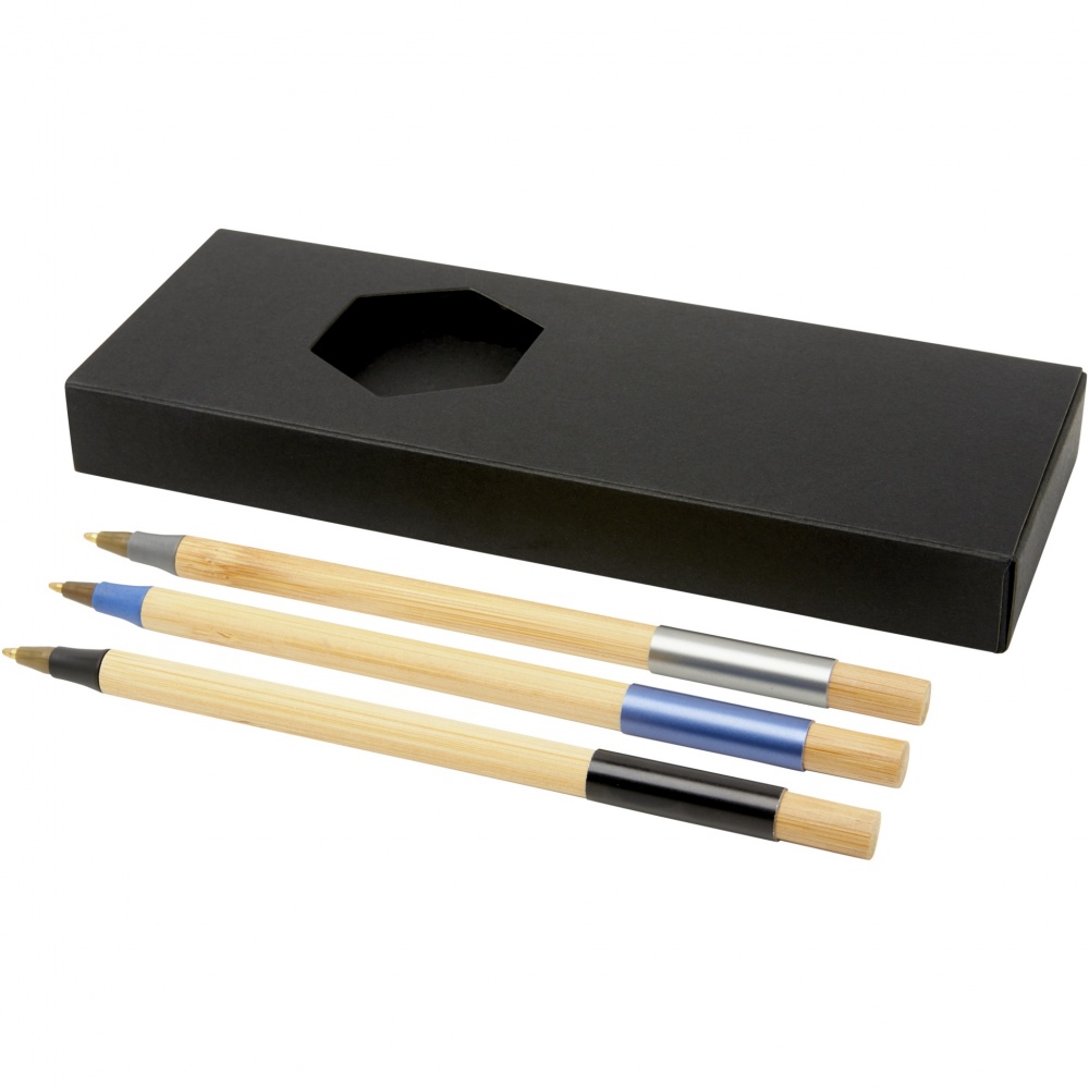 Logotrade promotional merchandise image of: Kerf 3-piece bamboo pen set
