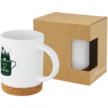 Logo trade promotional giveaway photo of: Neiva 425 ml ceramic mug with cork base