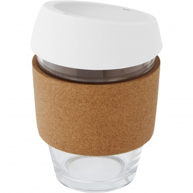 Logotrade promotional giveaway picture of: Lidan 360 ml borosilicate glass tumbler with silicone lid