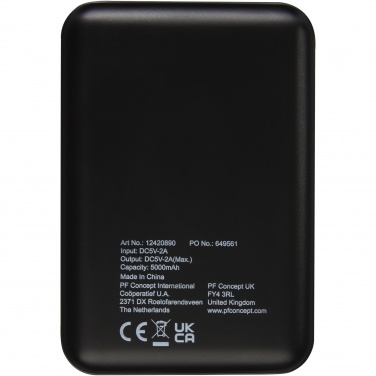 Logo trade advertising products image of: Gleam 5000 mAh ultra slim light-up power bank