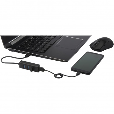 Logo trade promotional giveaways image of: ADAPT aluminum USB 3.0 hub