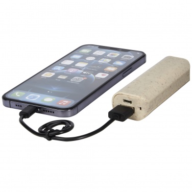 Logo trade promotional giveaways picture of: Yoko 1200mAh wheat straw power bank