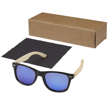 Logotrade promotional merchandise picture of: Taiyō rPET/bamboo mirrored polarized sunglasses in gift box