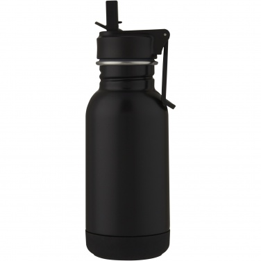 Logotrade promotional giveaway image of: Lina 400 ml stainless steel sport bottle with straw and loop