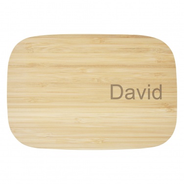 Logo trade corporate gifts image of: Tite stainless steel lunch box with bamboo lid