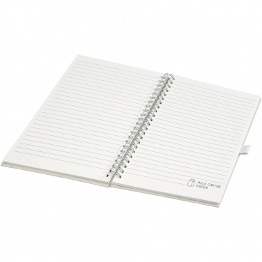 Logo trade promotional gifts picture of: Dairy Dream A5 size reference recycled milk cartons spiral notebook