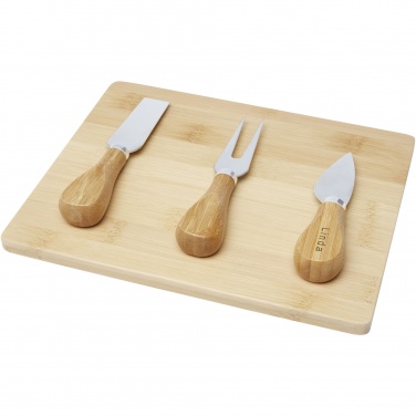 Logotrade corporate gift picture of: Ement bamboo cheese board and tools