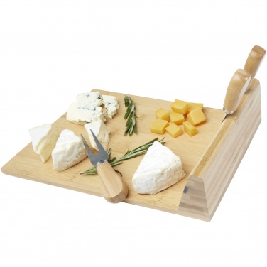 Logotrade advertising products photo of: Mancheg bamboo magnetic cheese board and tools