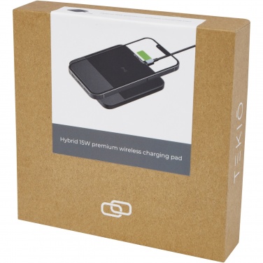 Logo trade promotional item photo of: Hybrid 15W premium wireless charging pad