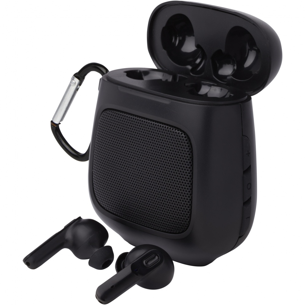 Logo trade corporate gift photo of: Remix auto pair True Wireless earbuds and speaker