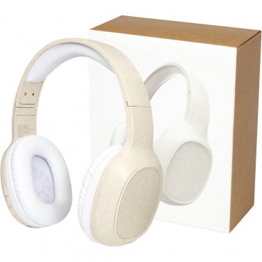 Logotrade promotional merchandise photo of: Riff wheat straw Bluetooth® headphones with microphone