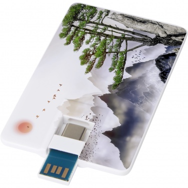 Logotrade promotional products photo of: Duo slim 32GB USB drive with Type-C and USB-A 3.0