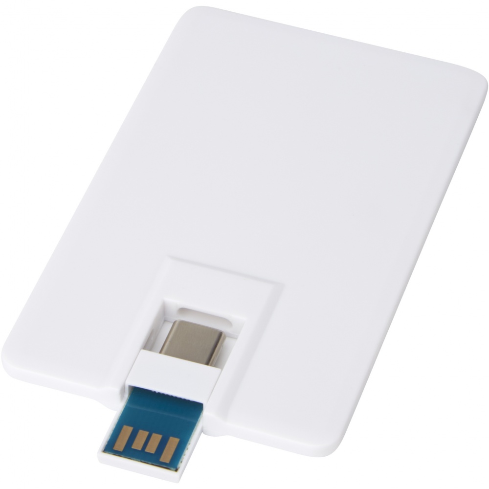 Logotrade promotional items photo of: Duo slim 64GB USB drive with Type-C and USB-A 3.0