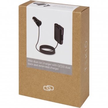 Logotrade corporate gift picture of: Pilot dual car charger with QC 3.0 dual back seat extended charger