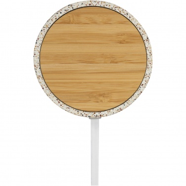 Logo trade advertising products image of: Terrazzo 10W wireless bamboo charging pad