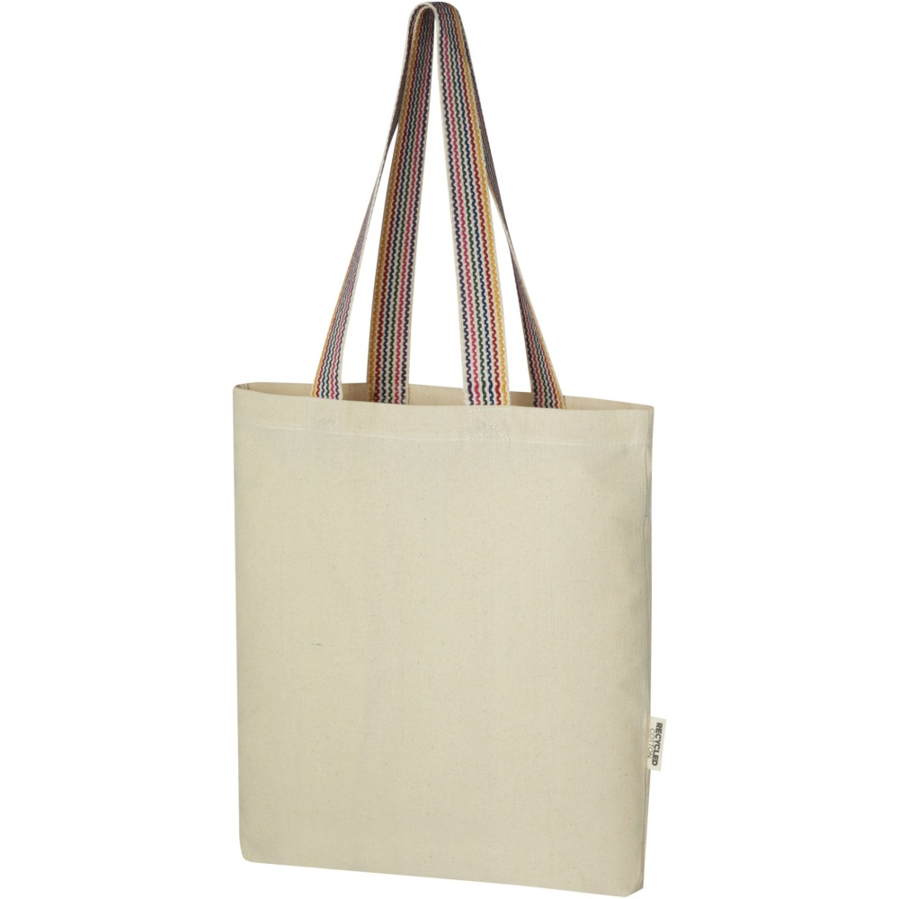 Logo trade promotional products picture of: Rainbow 180 g/m² recycled cotton tote bag 5L