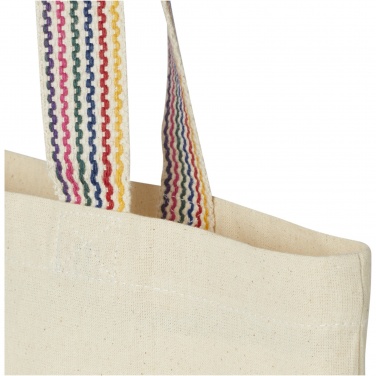 Logo trade promotional gift photo of: Rainbow 180 g/m² recycled cotton tote bag 5L