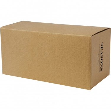 Logo trade corporate gift photo of: Manti 2-piece 350 ml double-wall glass cup with bamboo coaster 
