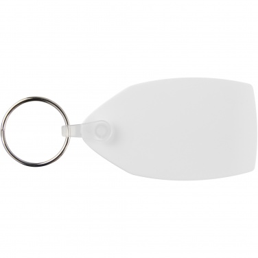 Logo trade promotional giveaway photo of: Tait rectangular-shaped recycled keychain