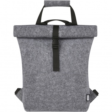 Logo trade corporate gifts picture of: Felta GRS recycled felt roll-top bike bag 13L
