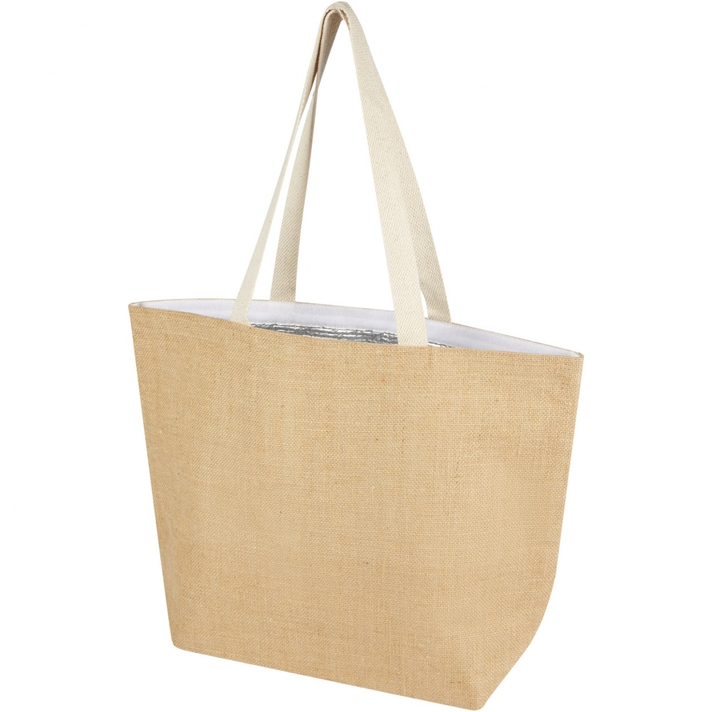 Logotrade promotional giveaway image of: Juta 300 g/m² jute cooler tote bag 12L
