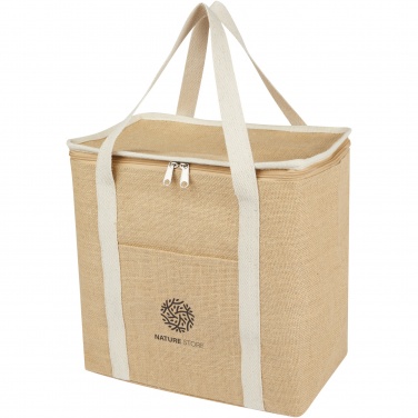 Logo trade corporate gifts image of: Juta 300 g/m² jute cooler bag 19L