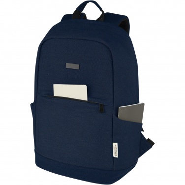 Logotrade promotional giveaway image of: Joey 15.6" GRS recycled canvas anti-theft laptop backpack 18L