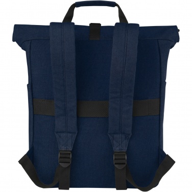 Logo trade promotional merchandise photo of: Joey 15” GRS recycled canvas rolltop laptop backpack 15L