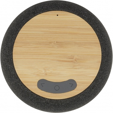 Logo trade promotional products image of: Ecofiber bamboo/RPET Bluetooth® speaker and wireless charging pad