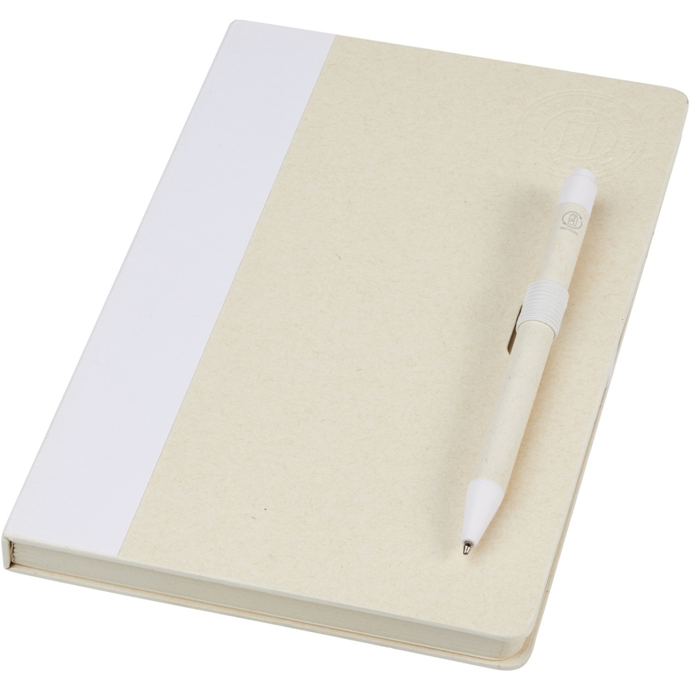 Logotrade promotional gifts photo of: Dairy Dream A5 size reference recycled milk cartons notebook and ballpoint pen set
