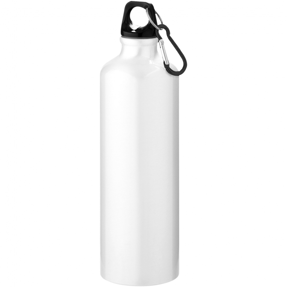 Logotrade advertising products photo of: Oregon 770 ml RCS certified recycled aluminium water bottle with carabiner