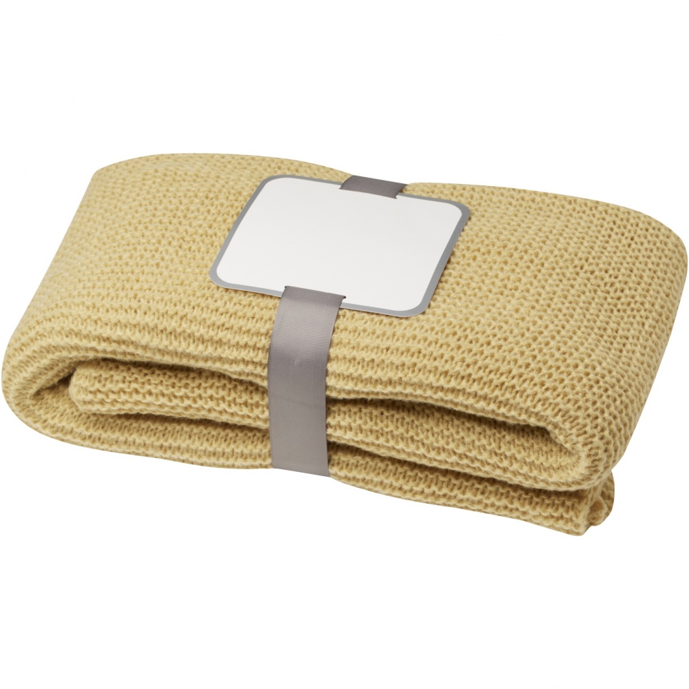 Logo trade promotional giveaways picture of: Suzy 150 x 120 cm GRS polyester knitted blanket