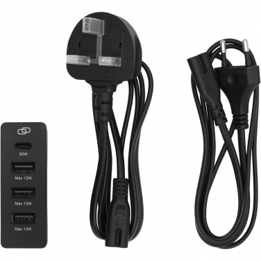 Logo trade promotional items image of: ADAPT 72W recycled plastic PD power station