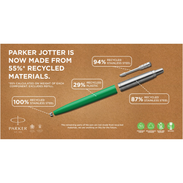 Logo trade promotional merchandise image of: Parker Jotter Recycled ballpoint pen