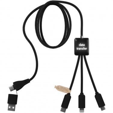 Logo trade advertising products picture of: SCX.design C45 5-in-1 rPET charging cable with data transfer
