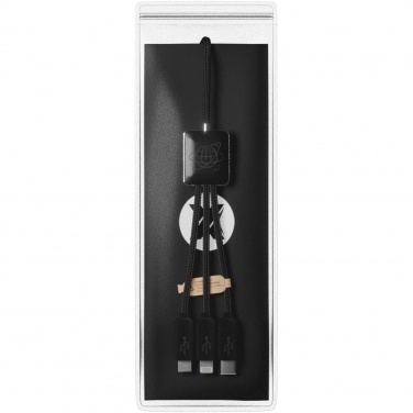 Logo trade promotional products image of: SCX.design C45 5-in-1 rPET charging cable with data transfer