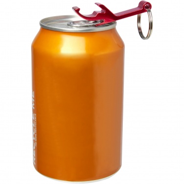 Logotrade promotional product image of: Tao RCS recycled aluminium bottle and can opener with keychain 