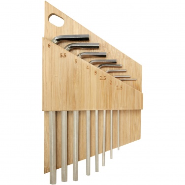 Logo trade promotional item photo of: Allen bamboo hex key tool set