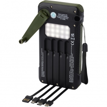 Logotrade promotional products photo of: Soldy 10.000 mAh RCS recycled plastic solar dynamo power bank 