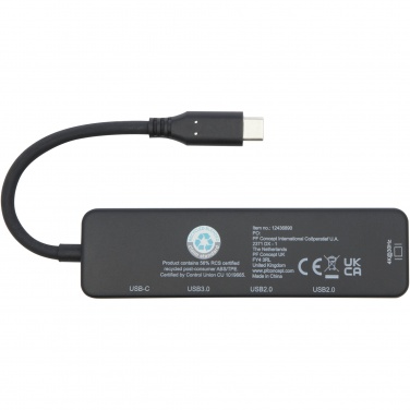 Logo trade promotional giveaways picture of: Loop RCS recycled plastic multimedia adapter USB 2.0-3.0 with HDMI port