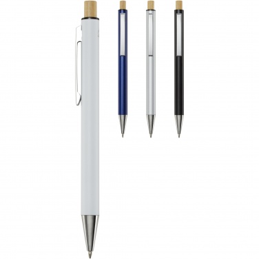 Logotrade corporate gift image of: Cyrus recycled aluminium ballpoint pen (blue ink)