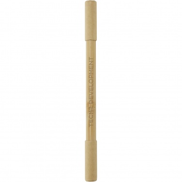 Logo trade promotional products image of: Samambu bamboo duo pen