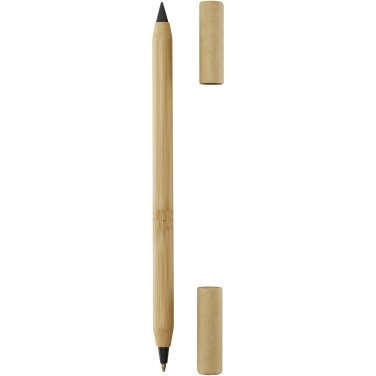 Logo trade promotional merchandise picture of: Samambu bamboo duo pen