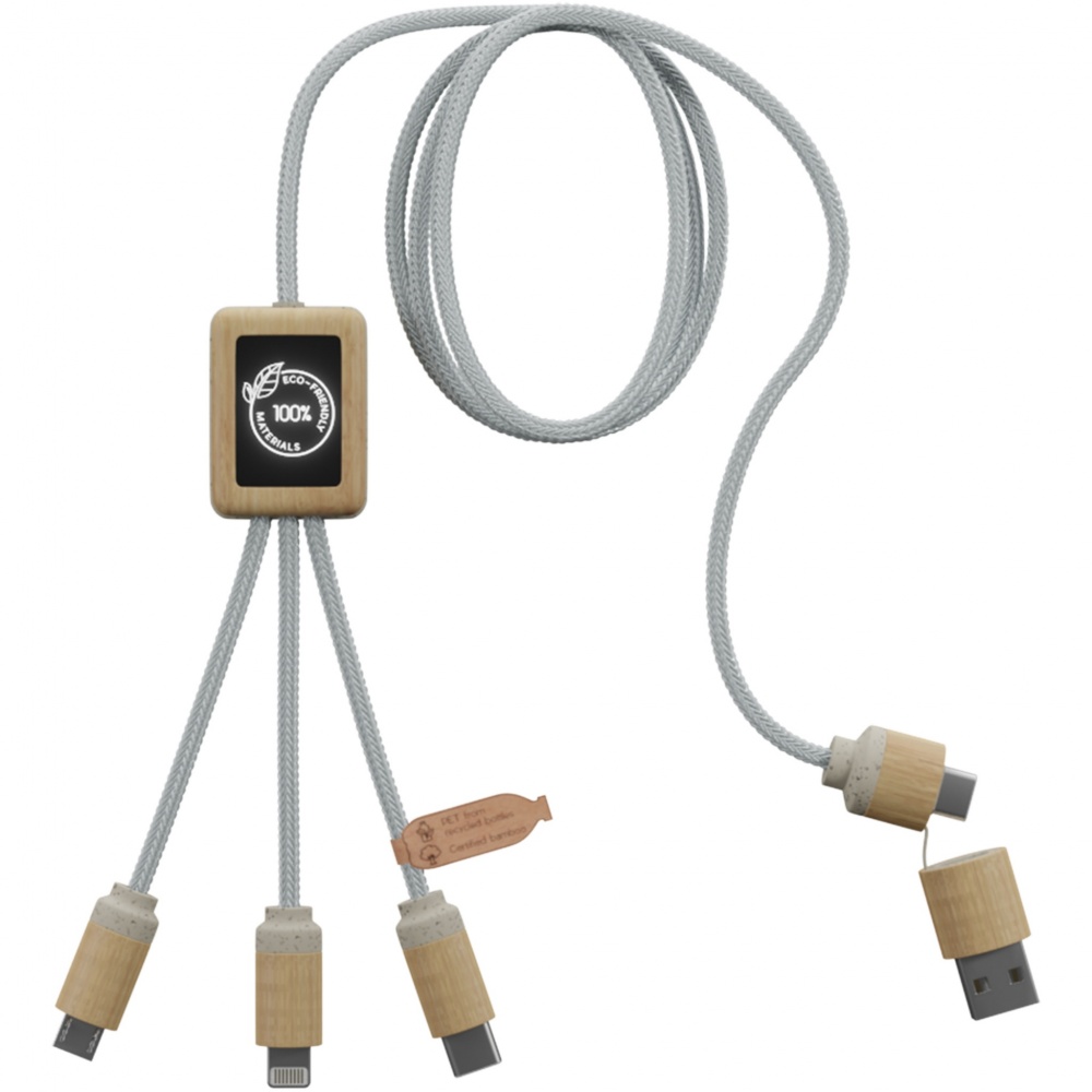 Logo trade promotional giveaways picture of: SCX.design C49 5-in-1 charging cable