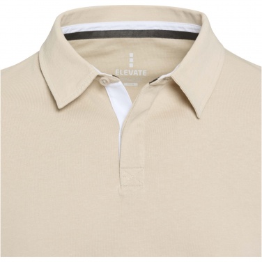 Logo trade promotional giveaways image of: Clyde unisex organic rugby polo sweatshirt