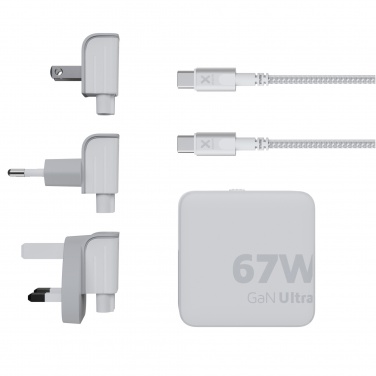 Logo trade promotional products picture of: Xtorm XVC2067 GaN Ultra 67W travel charger with 100W USB-C PD cable