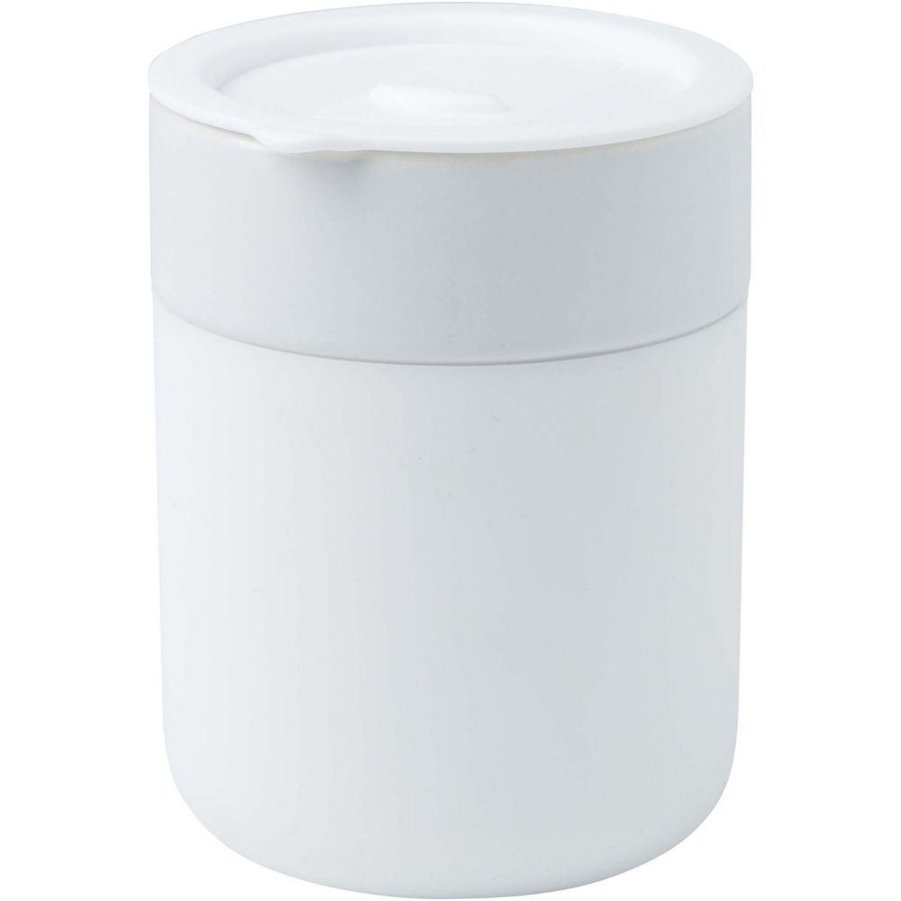 Logo trade corporate gifts picture of: Java 330 ml ceramic tumbler with silicone wrap and plastic lid